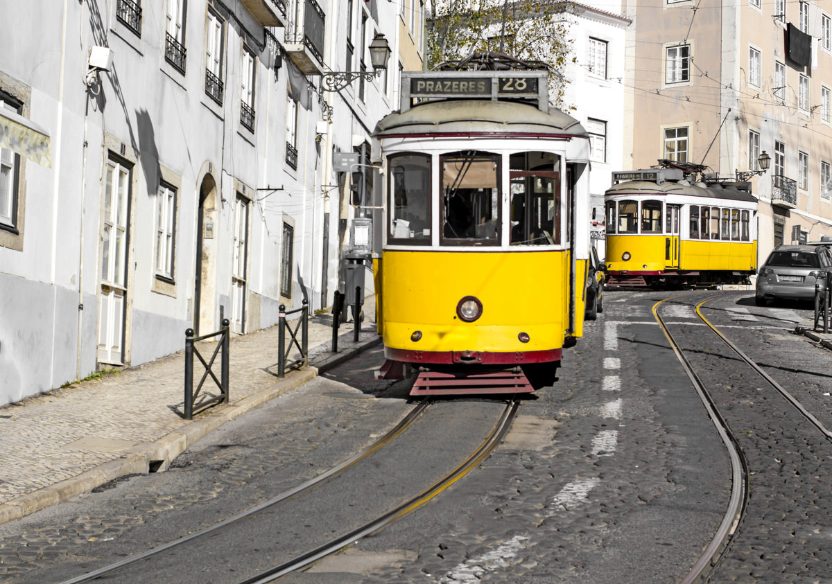 Tramway De Lisbonne HOe (Écartement Étroit) - Modèle Réduit Motorisé Avec Éclairage - Neuf Avec Boîte Coca-Cola