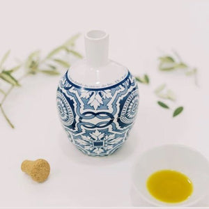 Portuguese Porcelain Olive Oil Bottle