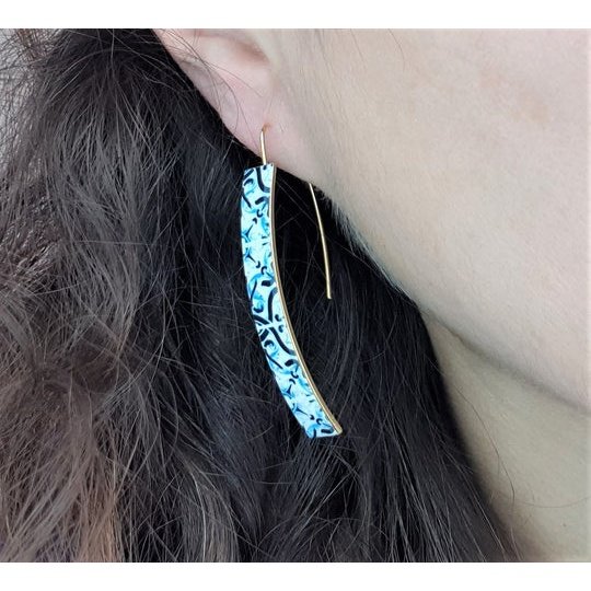 Charlotte - Long tile earrings