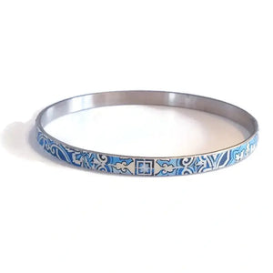 Christine- Portuguese tile bangle bracelet