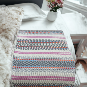 Couverture typique Alentejana gris-rose