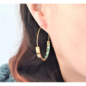 Cybele - Multicolored tile earrings