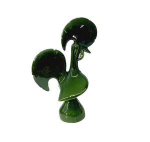 Coq Portugais céramique émaillée - vert