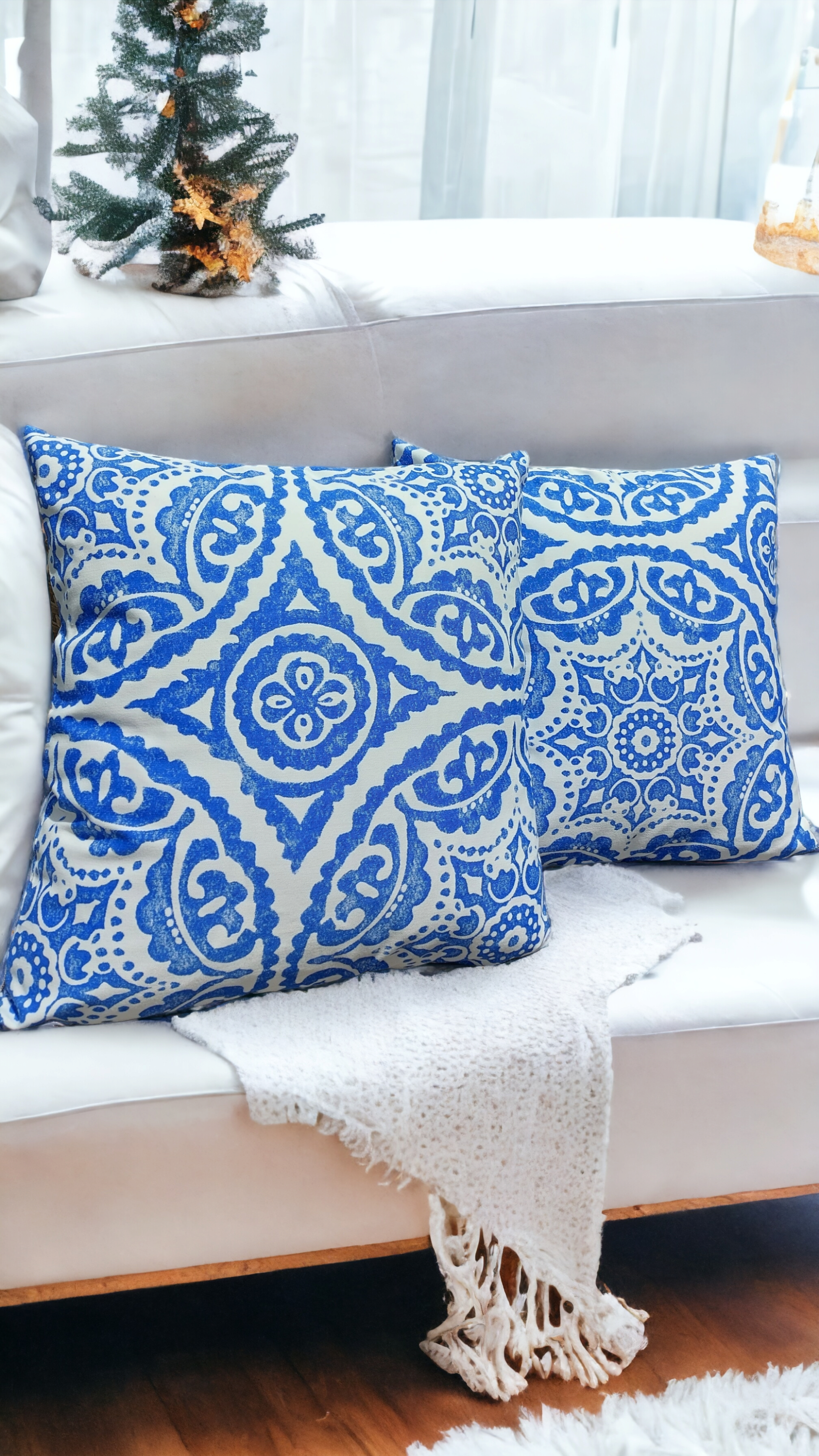Coussin décoratif motifs ''Azulejos''