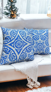 Coussin décoratif motifs ''Azulejos''