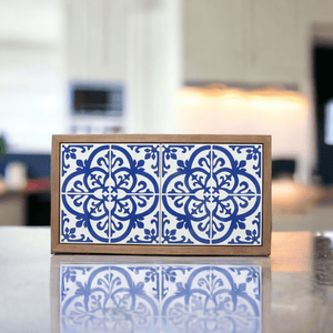 Blue ''Azulejos'' tile serving tray