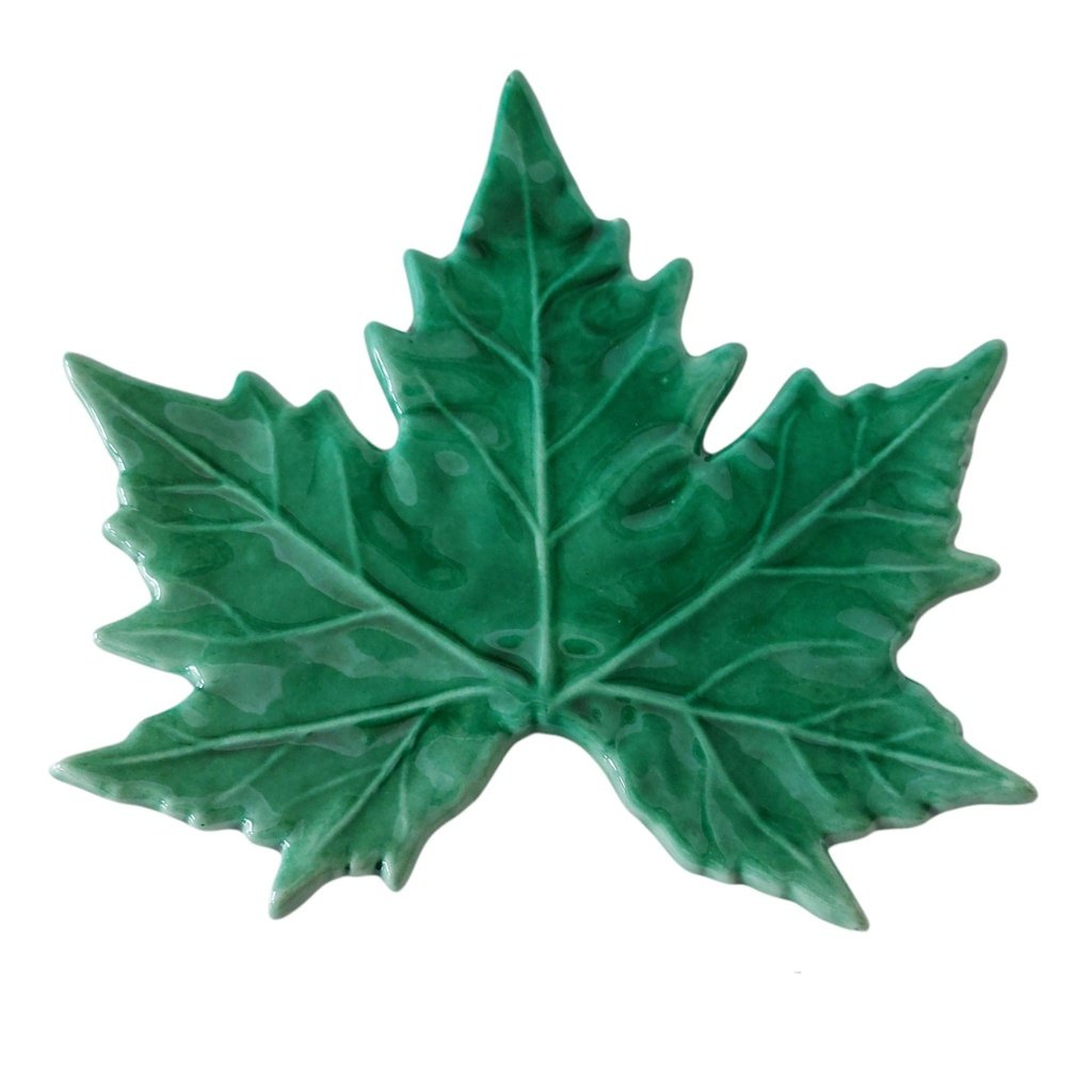Green Ceramic Maple Leaf