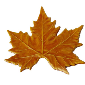 Burnt Yellow Ceramic Maple Leaf