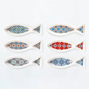 Plat à olives ''sardine'' en céramique (choix de motifs)